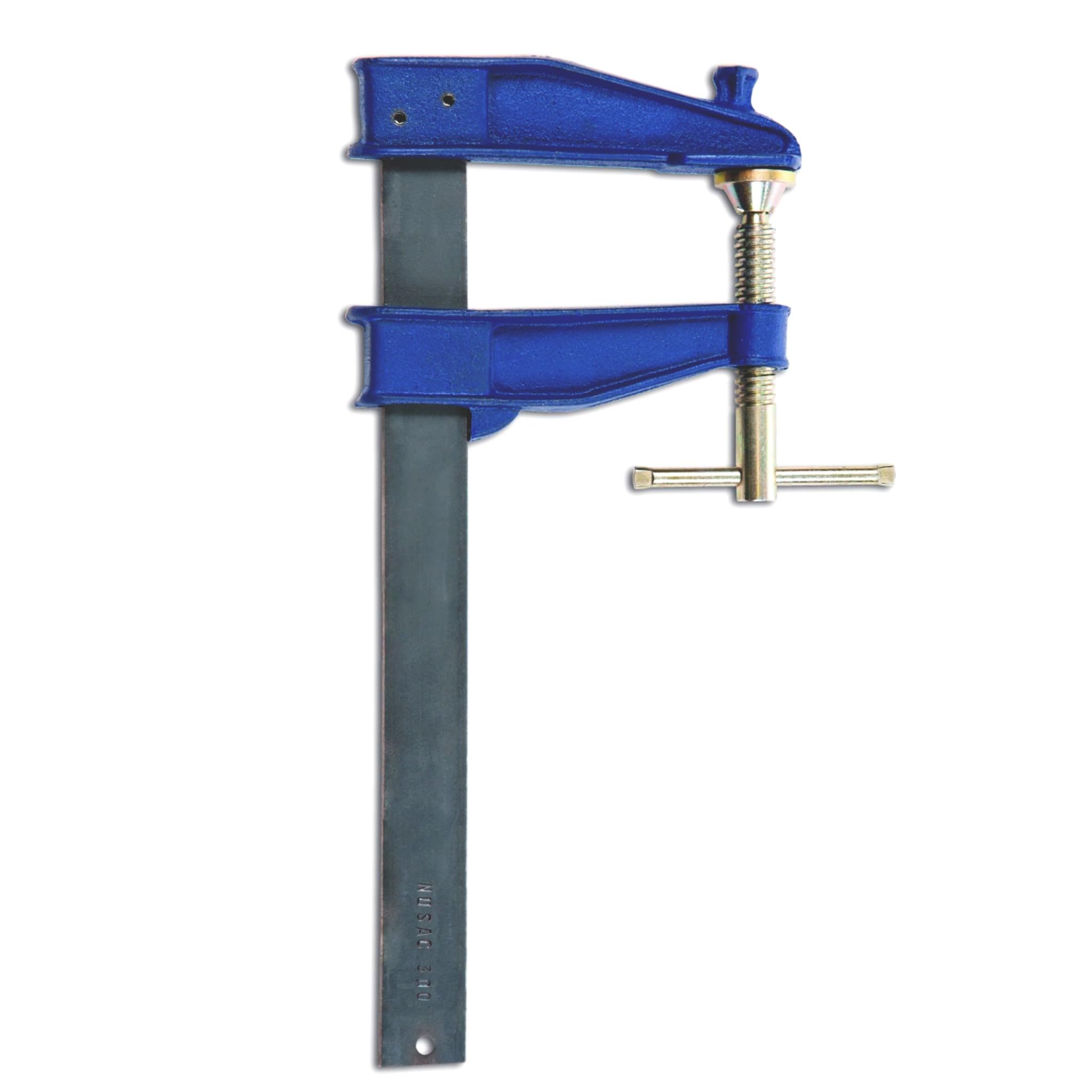 Bricoloco Sargento de apriete rápido. Profesional con boca de alcance de 120 mm. Tornillo con Llanta de Acero templado 35x8 mm y fuerza de 9000 Newton para sujecciones exigentes. (1, 1000 mm)
