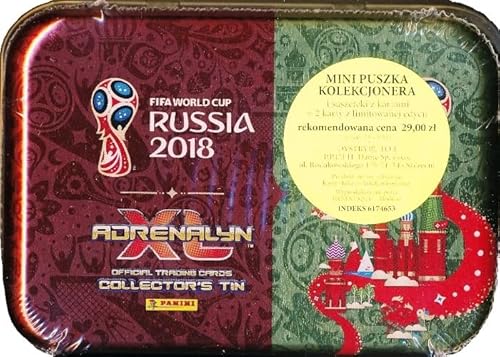 2018 Panini Adrenalyn XL FIFA World Cup Russia Factory Sealed Collectors TIN with 24 Cards & LIMITED EDITION Card! Look for Superstars including Ronaldo, Lionel Messi, Neymar Jr & Many More! WOWZZER!