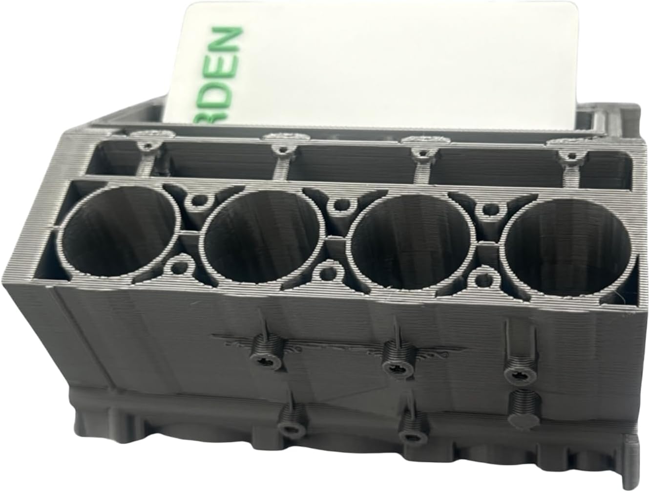V8 Engine Block – Stand for Car Salesmen, Mechanics, Auto Enthusiasts – Automotive Decor, Mechanic Shop Accessories, Office Gifts for Men