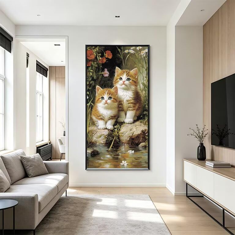 Pintura Diamante Adultos para aprender manualidades relajantes de punto de cruz gato 5D 2