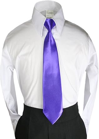 Color Satin Clip-on Necktie from Baby to Teen