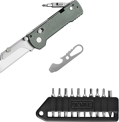 OKNIFE U1 Pro (Green Micarta) och MBS1 4mm Hex Bit Screwdriver Set