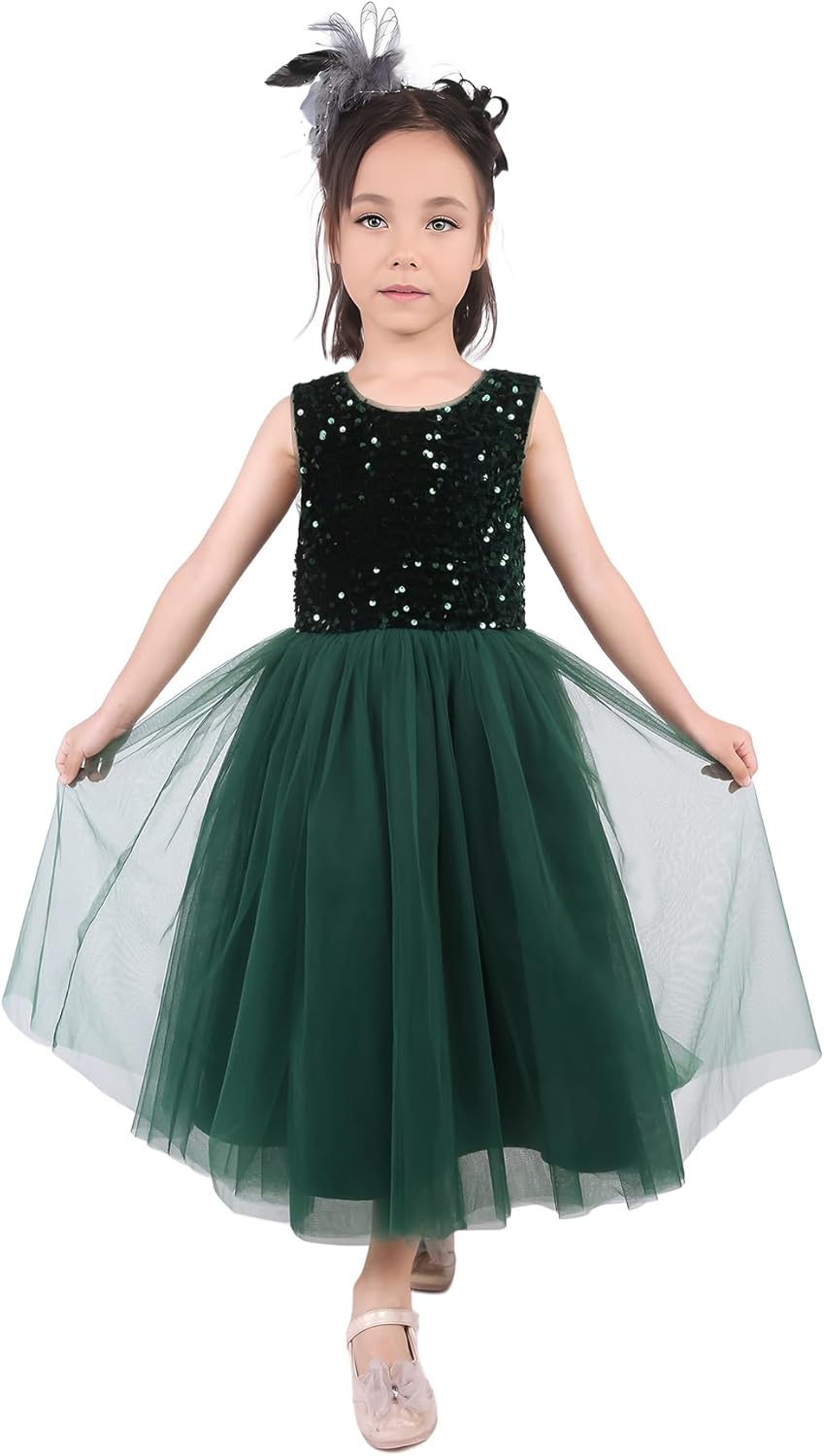 Pettigirl Girls Christmas Sequin Sparkle Tulle Green Clothing Kids Toddler Elegant Pageant Birthday Party Fancy Dresses Pettigirl Girls Christmas Sequin Sparkle Tulle Green Clothing Kids Toddler Elegant Pageant Birthday Party Fancy Dresses