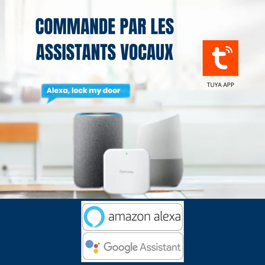 Serrure de porte intelligente TTlock avec poignée – Accès sans clé par code, empreinte ou mobile – Verrou électronique pour porte en bois, aluminium ou portail extérieur