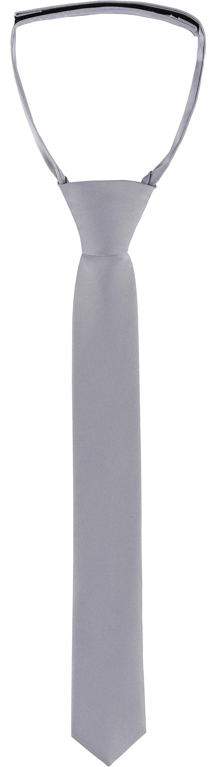 Ladeheid Children Kids Boys Tie KJ (31cm x 4cm, Silver)