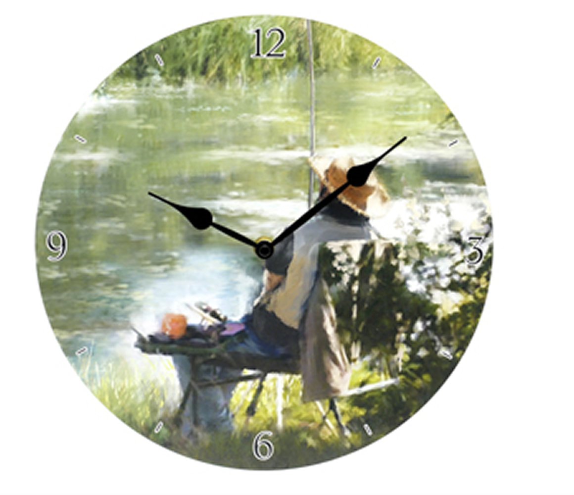 Horloge en bois de pêcheur ronde pour apaiser l'ambiance murale