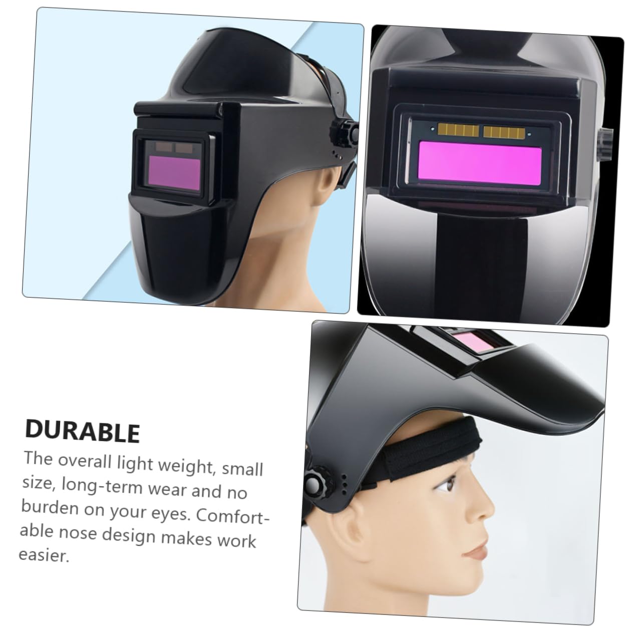 Housoutil 2 Sätze Schweißerbrille Brillen Zum Lichtbogenschweißen Verdunkelung Haube Auto-schweißhelm Schweissbrillen Bildschirm Werkzeugwagen Befestigungselemente Flüssigkristall Black