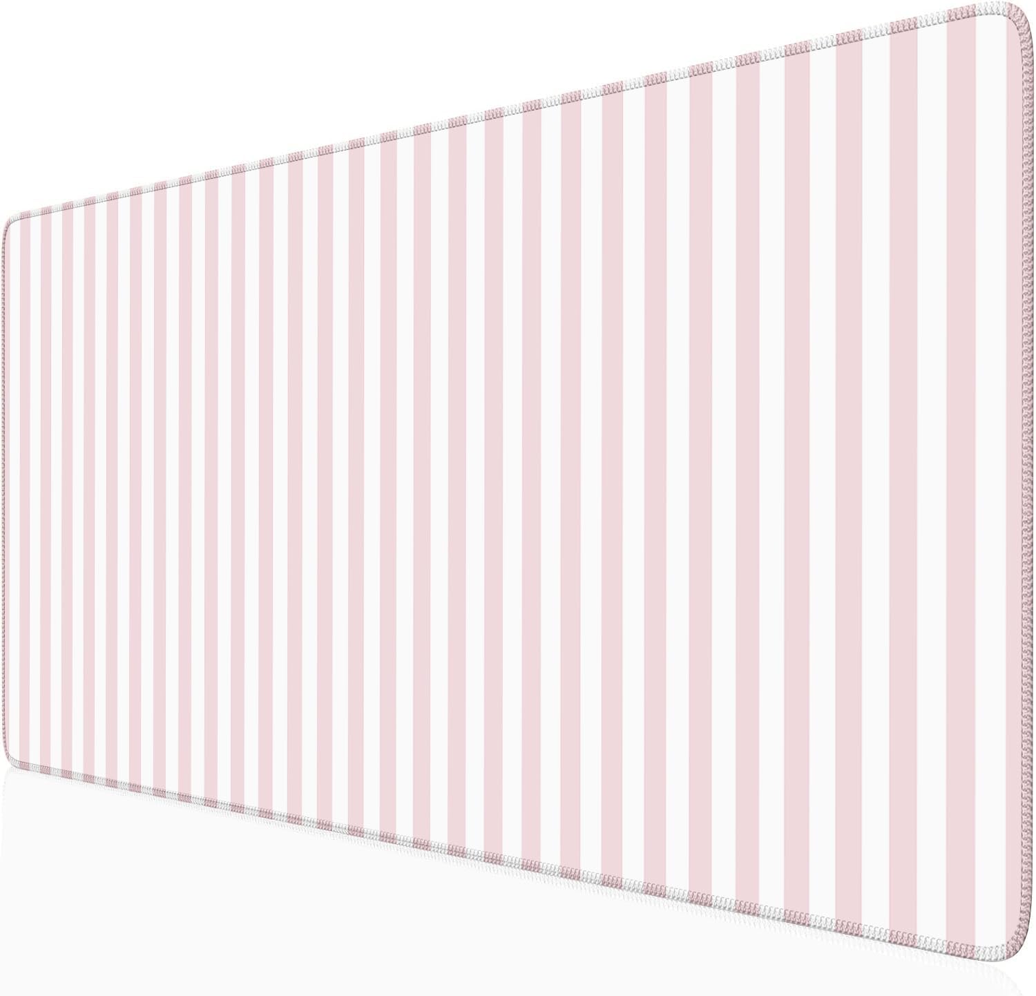 Light Pink Striped Desk Mat Cute Pastel XXL Large Gaming Mouse Pad Desk Pad Kawaii Cozy Aesthetic Keyboard Laptop Computer Mat Home Office Decor for Women Light Pink Striped Desk Mat Cute Pastel XXL Large Gaming Mouse Pad Desk Pad Kawaii Cozy Aesthetic Keyboard Laptop Computer Mat Home Office Decor for Women