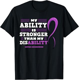 Lupus Awareness SLE Butterfly Cure Purple Ribbon Gift Idea T-Shirt