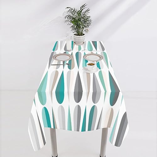 Miniatura 79 de Mantel floral hippie, diseño retro de los años 70, naranja, rosa, azul, floral, bohemio, estampado estético de margaritas, para fiesta, picnic