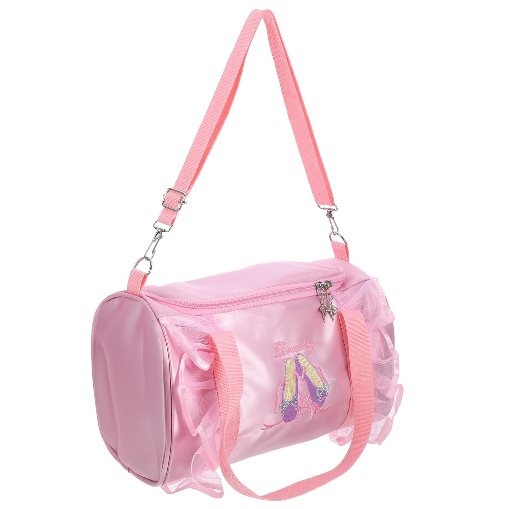 Ballett-Tanztasche storage bags makeup tasche Tanz Tasche mit großem Fassungsvermögen Satin Tanz Tasche Umhängetasche Tanztasche für Mädchen Ballettzubehör für Mädchen Satin-