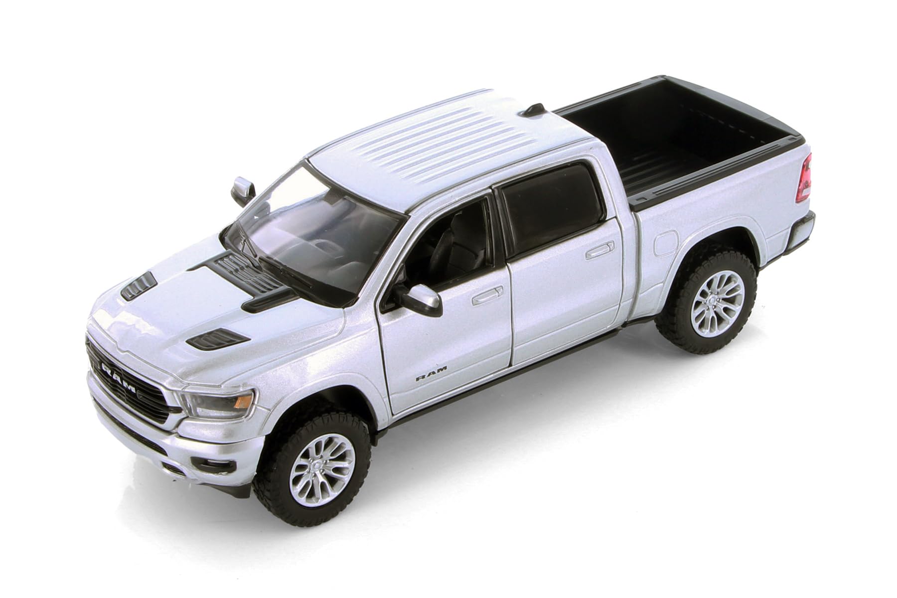 Showcasts 2019 Ram 1500 Crew Cab Laramie Pickup Truck, Silver 77357SV - 1/27 Scale Diecast Model Car