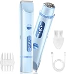 Bikini Trimmer Women, Dual-Head Electric Shaver for Women for Sensitive Areas, USB-C Rechargeable, IP67 Waterproof Rinsable Body Groomer, for Bikini Line, Underarms, Legs & Face