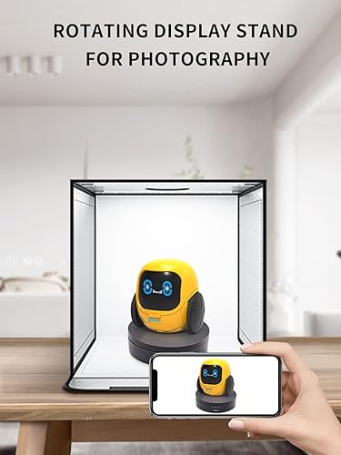 Miniatura 5 de OBEST Soporte de exhibición giratorio, carga de 5.43 pulgadas6.6 libras, velocidad de tres engranajes, soporte de exhibición giratorio motorizado de