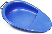 Vista 4 de PEPE Mobility Sartén de cama para mujeres y hombres, portátil con asa, cómoda para ancianos, discapacitados y discapacitados, ligera, azul