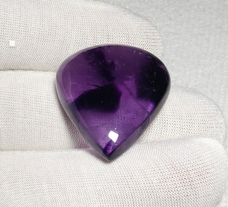 Améthyste trapiche en cabochon poire pour créer votre propre collier artisanal unique - 7
