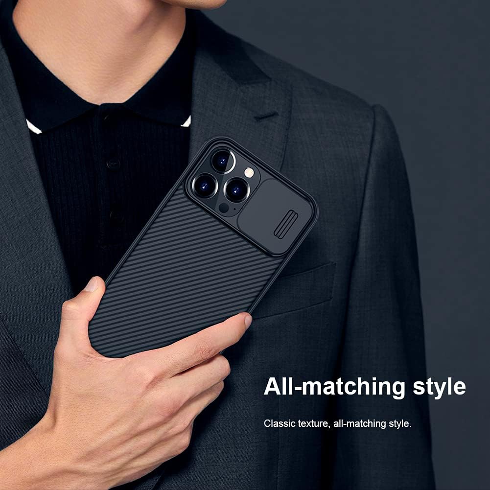 Mangix for iPhone 13 Pro Max Case with Camera Cover,Slim Fit Thin Polycarbonate Protective Shockproof Cover with Slide Camera Cover, Upgraded Case for Apple iPhone 13 Pro Max (Black) - Image 5