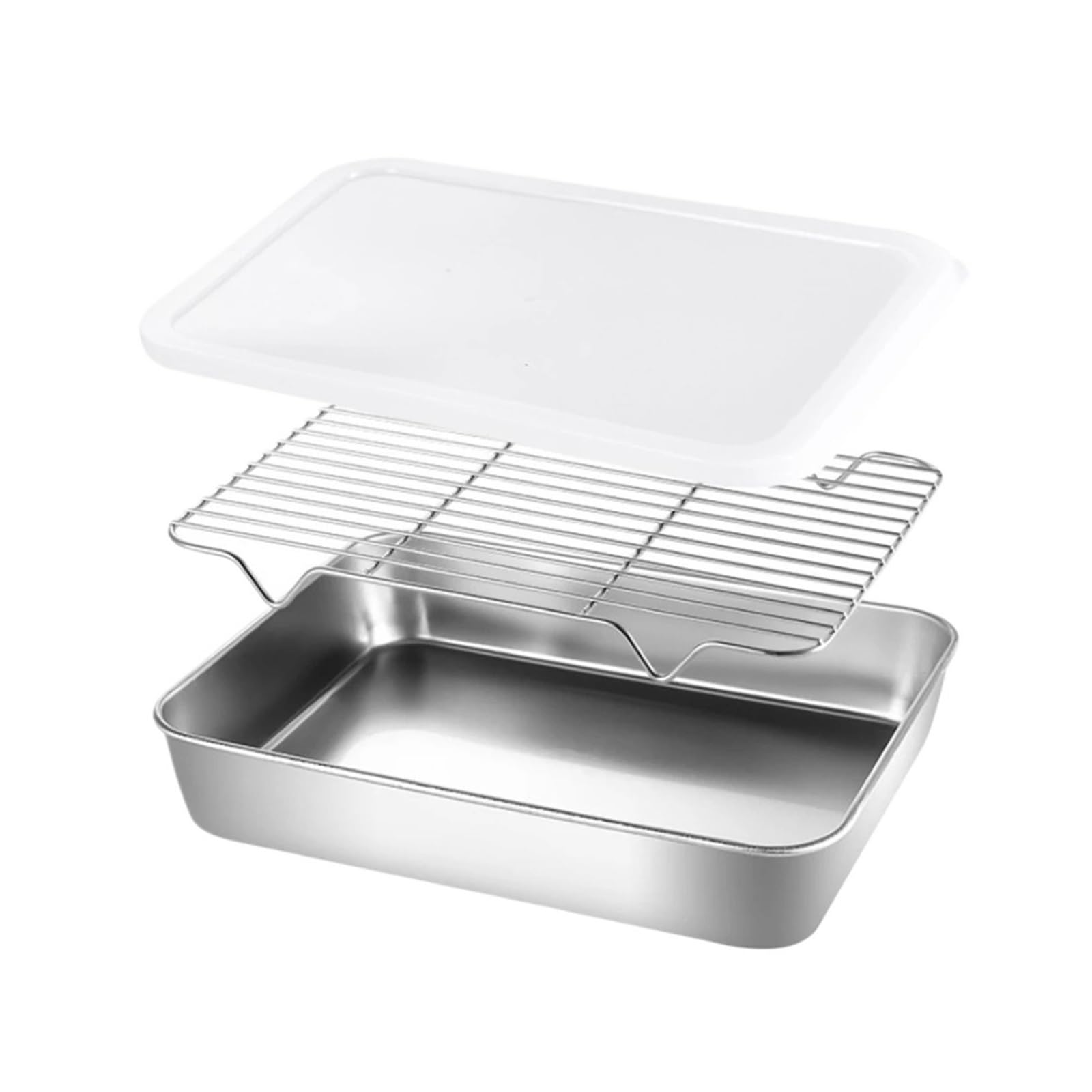 Plaque barbecue en inox avec grille de torréfaction pour une cuisson sans graisse