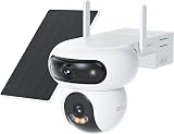 EZVIZ 4MP+4MP Dual Lens Solar Security Camera Outdoor Wireless with 8W Solar Panel, 10400mAh Large Capacity Battery, Low Energy AOV Tech, Colour Night Vision, Human Vehicle Detection, HB90 Kit - 1