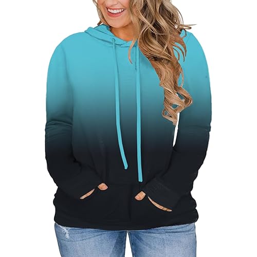 VISLILY Women's Plus-Size-Hoodies-Sweatshirts Long Sleeve Tops with Pockets