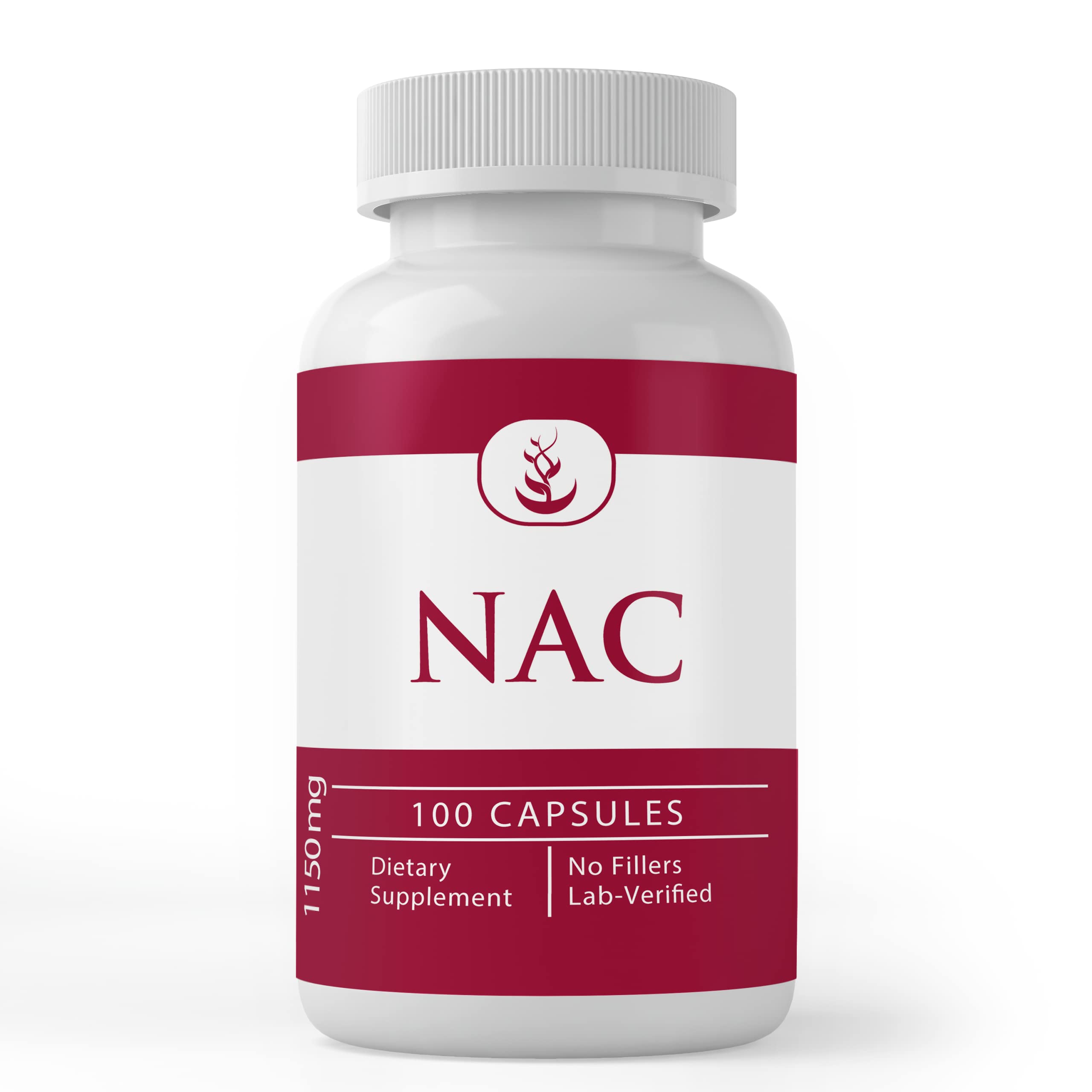 N-Acetyl L-Cysteine NAC, (100 Capsules) Always Pure, No Additives Or Fillers, Lab Verified