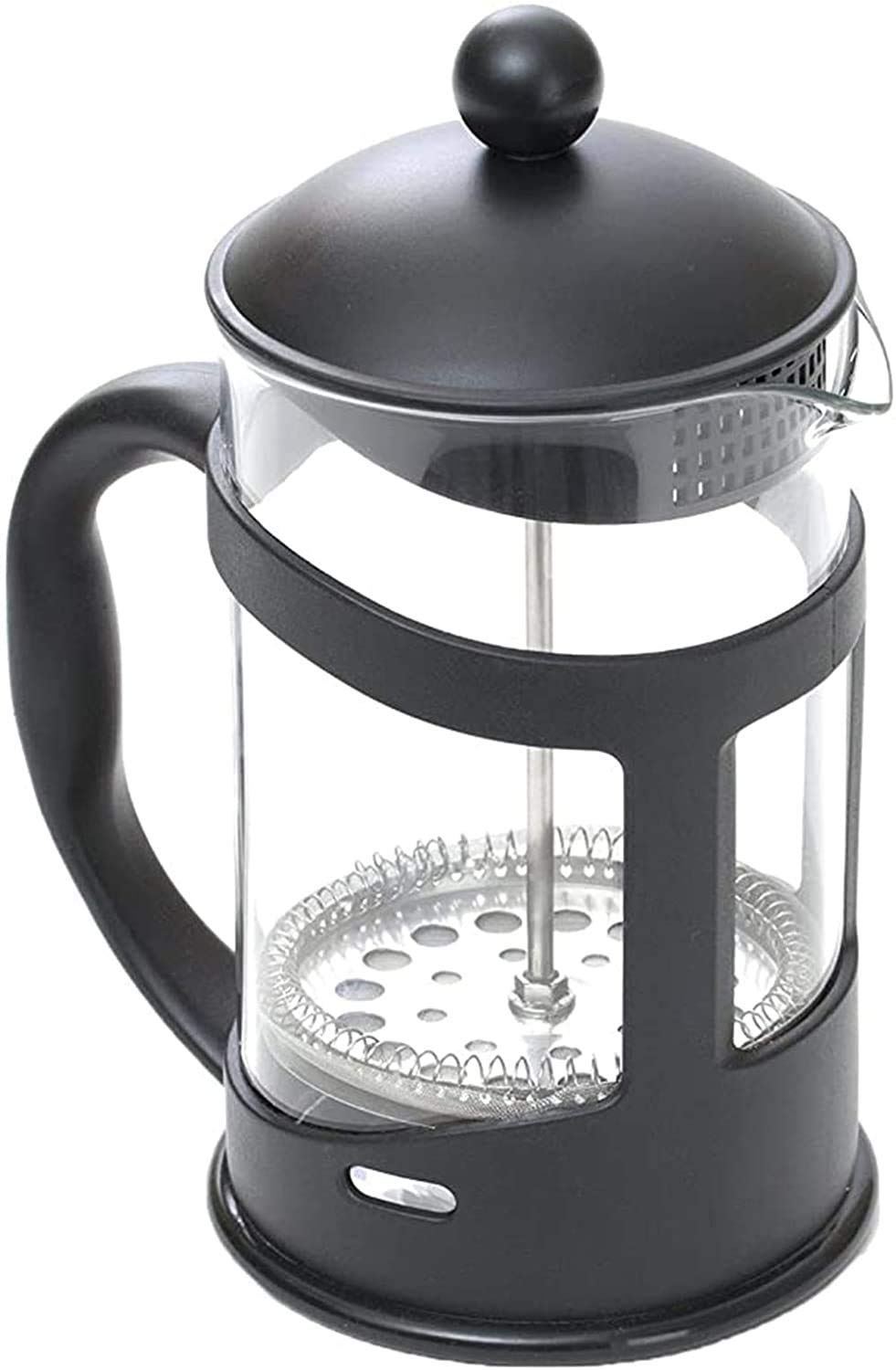 3D CREATIONS French Press Coffee And Tea maker Cold Brew Foam Maker 4 level filtration Heat Resistance Borosilicate Glass 600 ML.