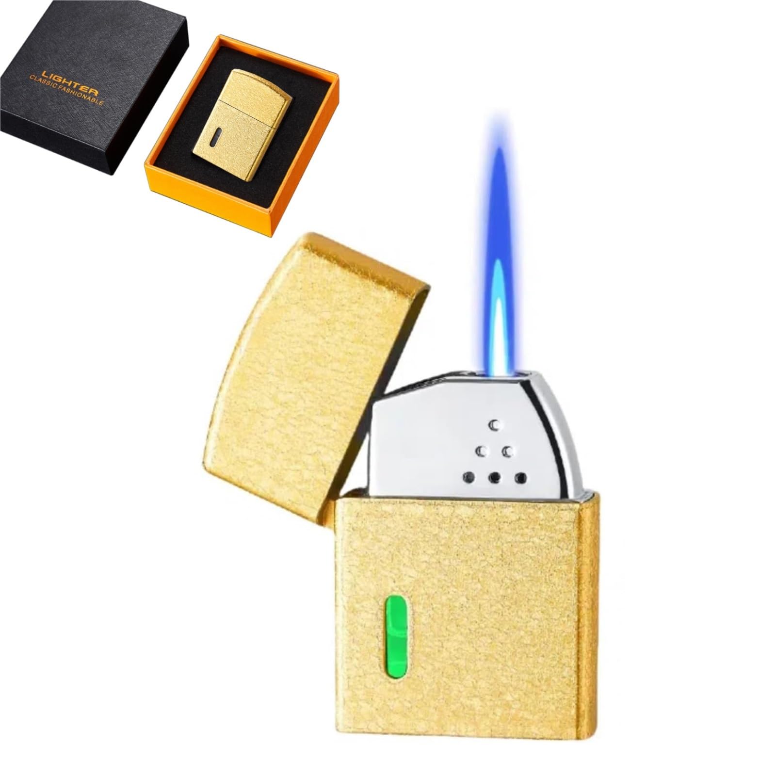 Encendedor de butano para camping y velas con sistema antiviento y control de voz