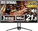 【Amazon.co.jp限定】アイリスオーヤマ モニター 21インチ スピーカー内蔵 VAパネル HDMI VGA 角度調整可能 FHD 1920x1080 100Hz 20ms ブルーライト軽減 フレームレス VESA対応 DT-GF213R-B