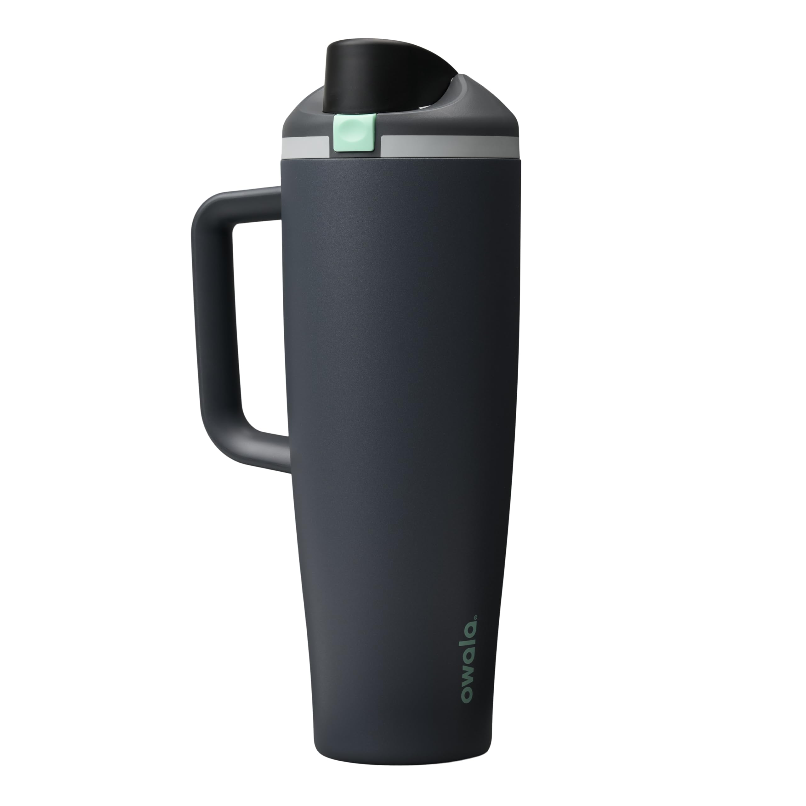 Owala FreeSip Tumbler Insulated Stainless Steel Water Bottle with Built-in Straw and Side Handle, For Travel, Work, School, and Sports, 1185ml, BPA Free, Leak Proof, Foggy Tide, (Grey)