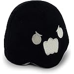 TeeTurtle - The Original Reversible Ghost Plushie - White + Black - Cute Sensory Fidget Stuffed Animals That Show Your Mood - Perfect for Halloween!