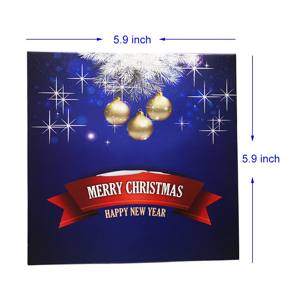 Juego de tarjetas de Navidad 3D desplegables, tarjetas y sobres hechos a mano, paquete de 8 incluye muñeco de nieve de Navidad, bola de cristal de Navidad, Papá Noel, armario, campana, regalos de