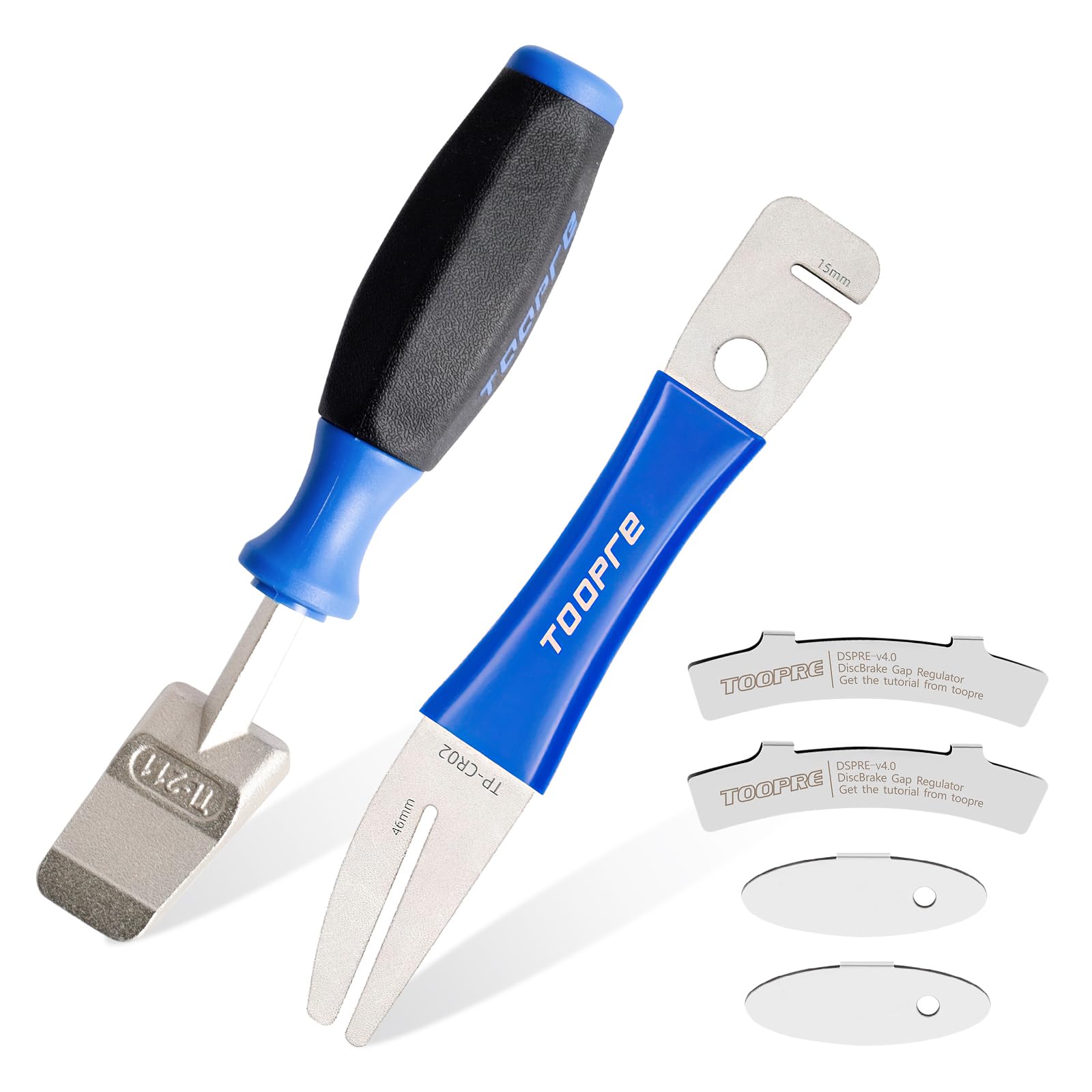 INQUIRLLY 6 Piece Bicycle Disc Brakes Repair Tool, Brake Piston Spreader And Resetter Fitted With Four Brake Pads, Bike Disc Alignment Tool For Road Bikes And Mountain Bikes