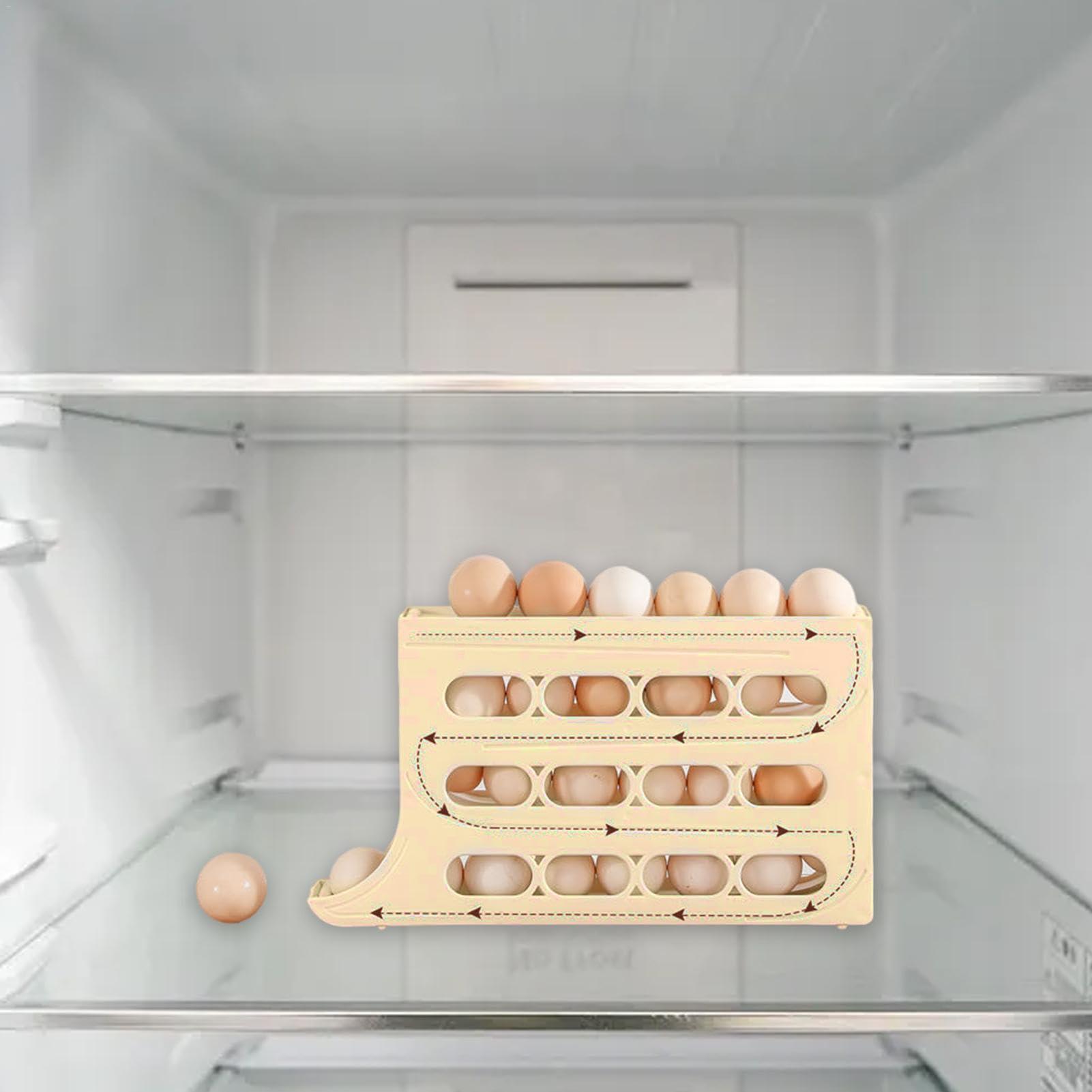 Eier-Organizer Für Kühlschrank 4-stöckig - Automatisches Rollsystem Für 30 Eier