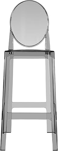 Miniatura 3 de 2xhome Humo  Taburete de bar de 30 pulgadas de altura de asiento moderno fantasma  Taburete de acento  Salón sin brazos brazos sin brazos menos