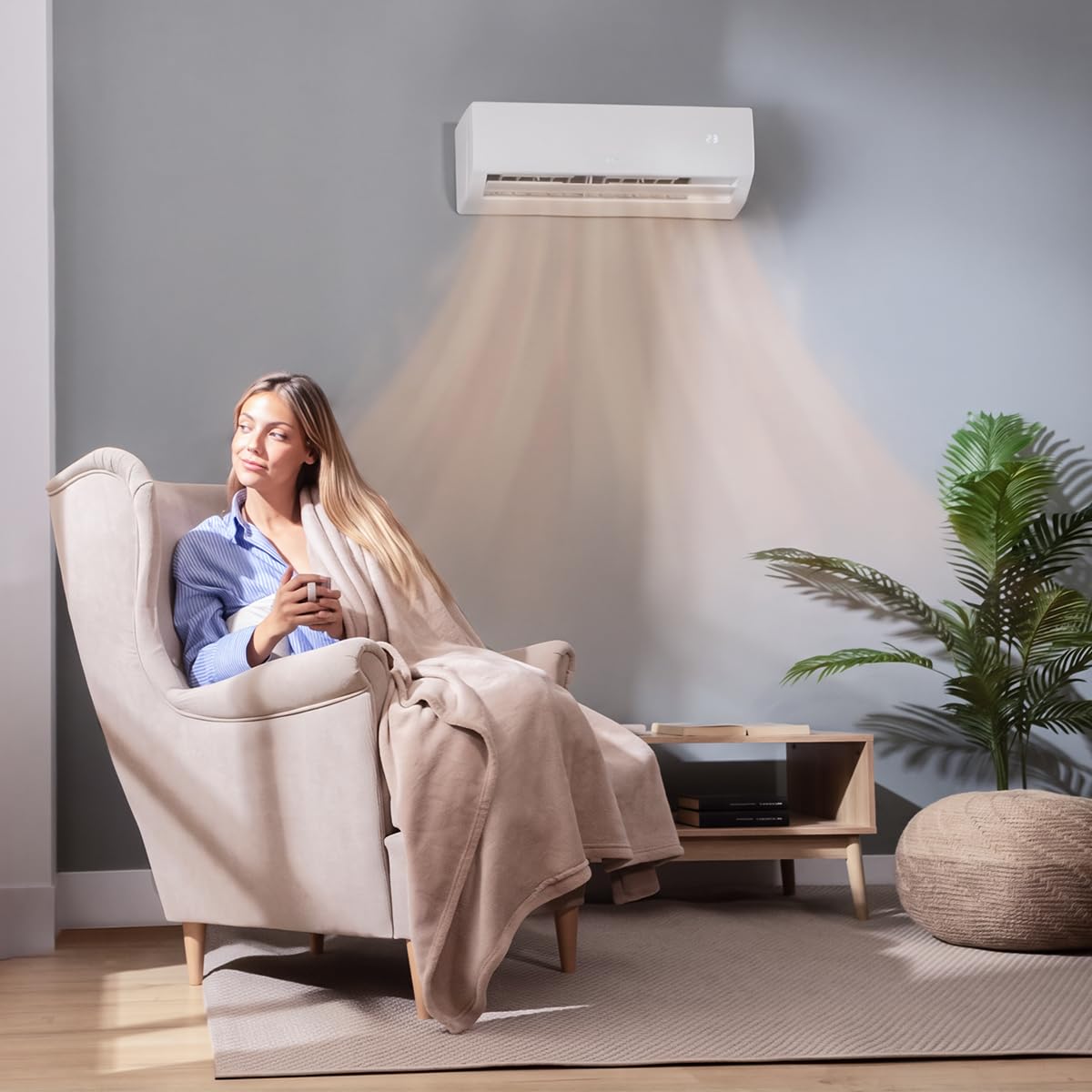 Cecotec Aria Condizionata Split AirClima 18000 Smartfresh. 18000 BTU, Motore DC, Pompa di calore, Telecomando, Display LED, Sistema Inverter, 5 modalità, 8 velocità, Copertura 35 m2