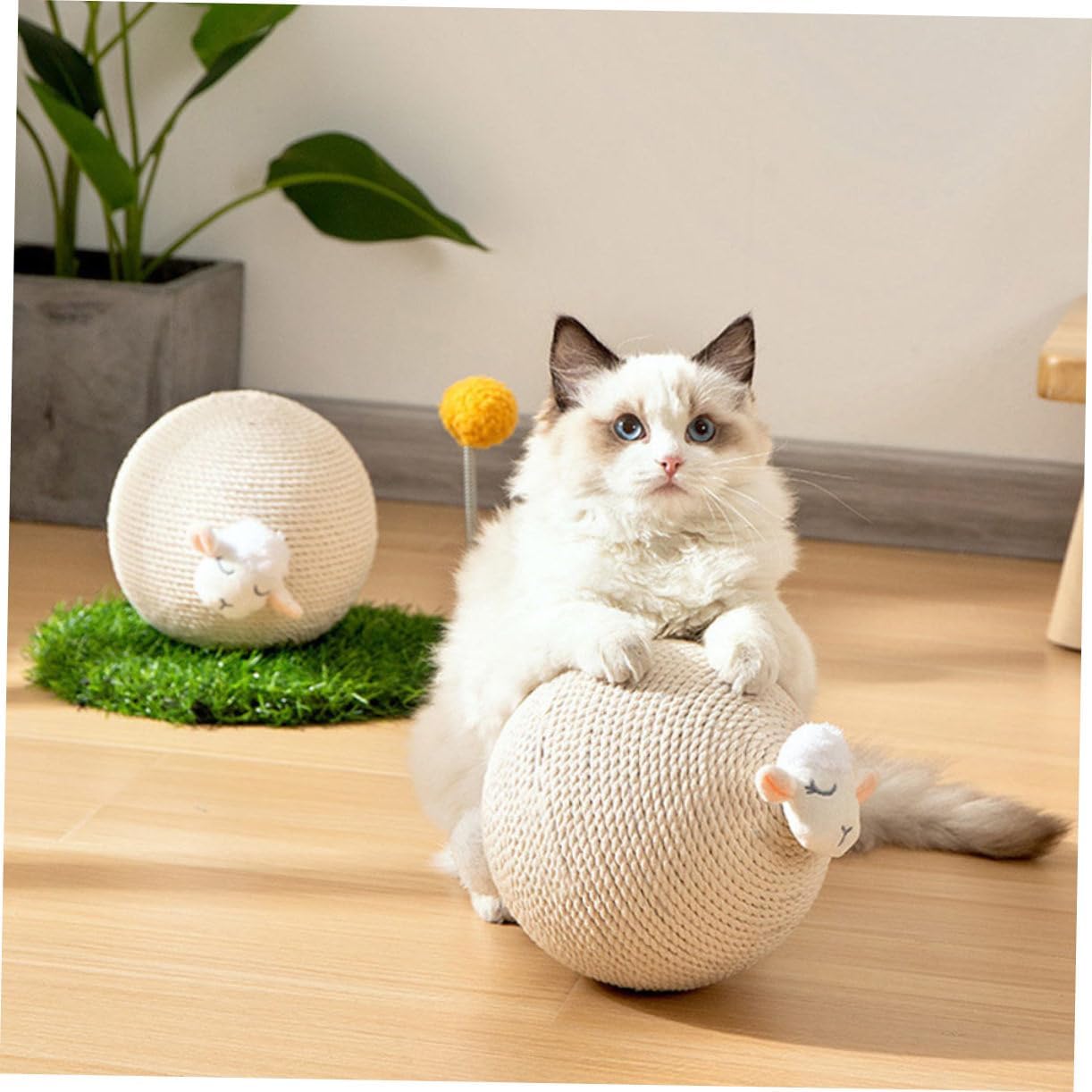 Kisangel Pet Cat Scratching Toy Interactive Kitten Play for Indoor Cats Protects Furniture Encourages Exercise and Natural Scratching Instinct
