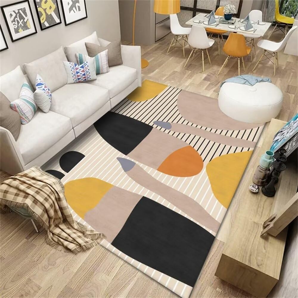 Tapis pour chambre à coucher grand modèle doré 140x200