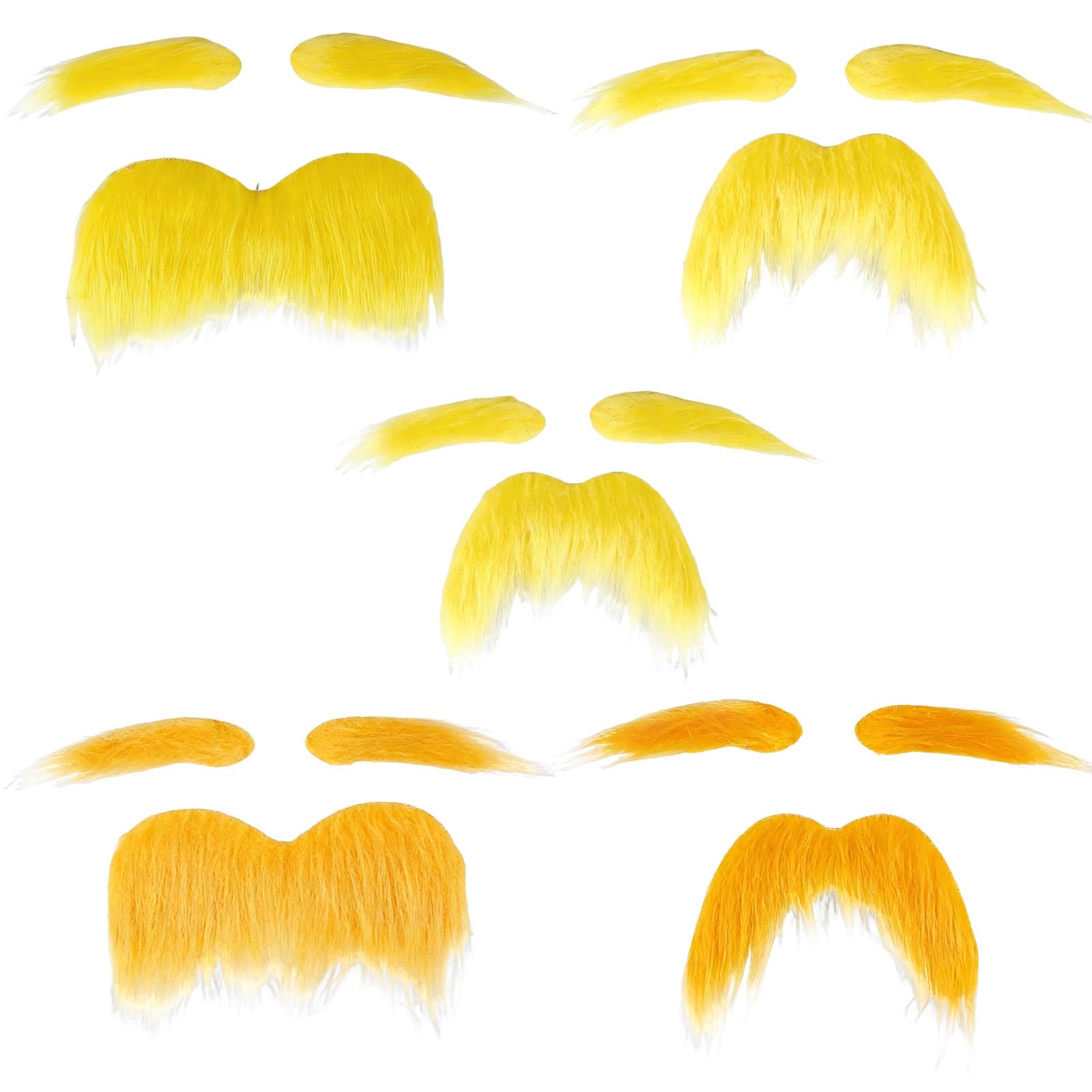 5 Pieces Lorax Mustache and Eyebrows Sets Comfortable and Reusable for Kids and Adults Lorax Mustache and Eyebrows Perfect for Halloween Christmas and Cosplay Parties