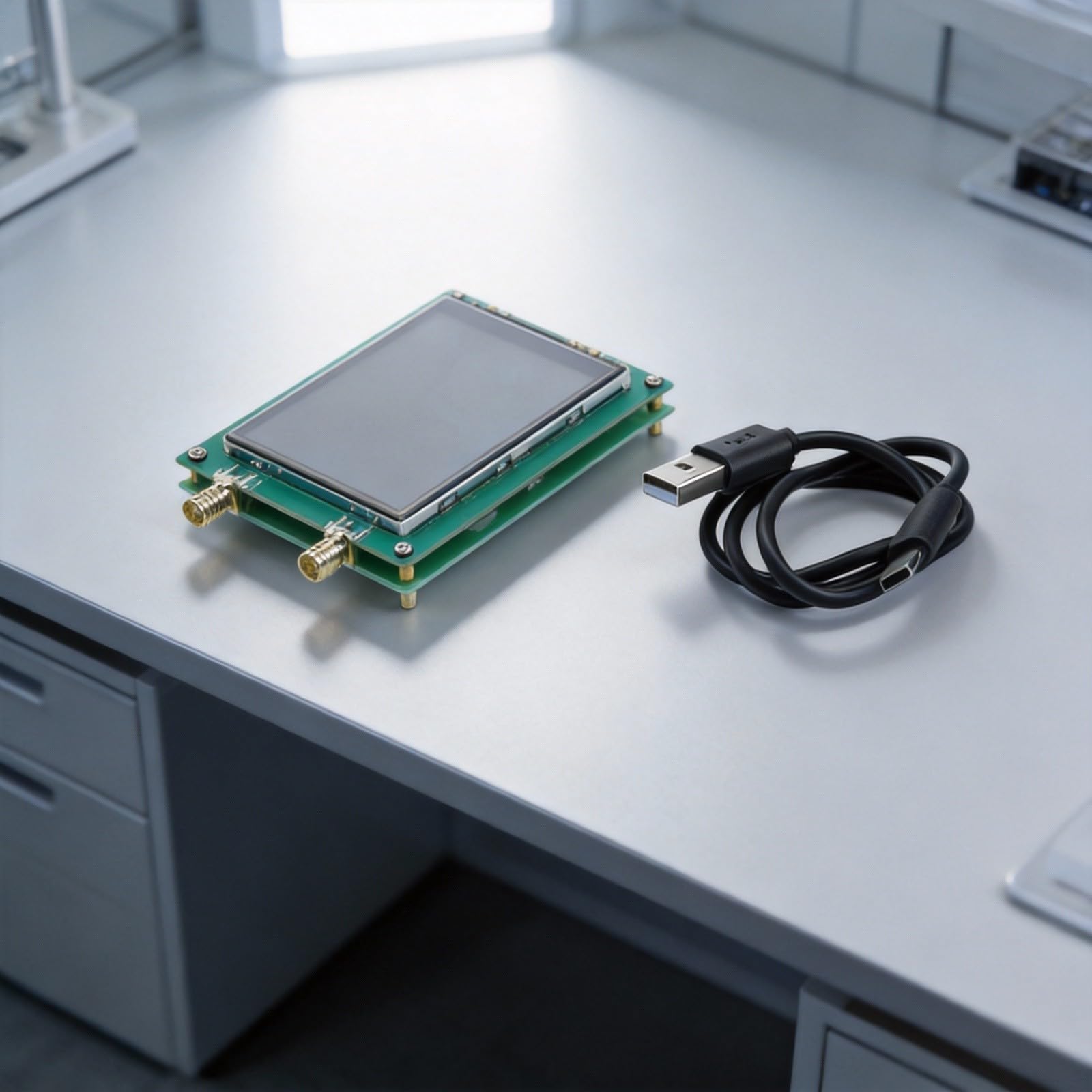 Generatore di segnale 23.5-6000MHz MAX2870 Modulo sorgente RF con touch screen | Basso rumore 0.5PPM TCXO | Controllo| Per interfaccia SMA per la misurazione di test