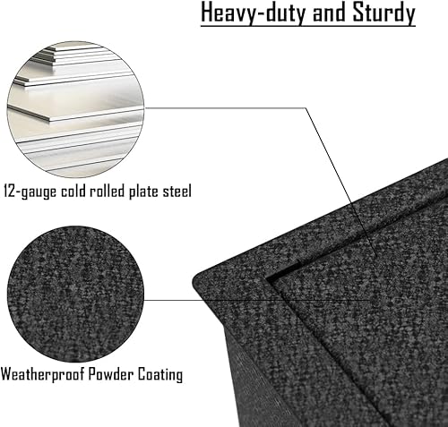 Miniatura 7 de Caja fuerte para consola para automóvil, WASAI Console Gun Vault compatible con Chevy Silverado 1500GMC Sierra 1500 2019-2022, no apto para modelos