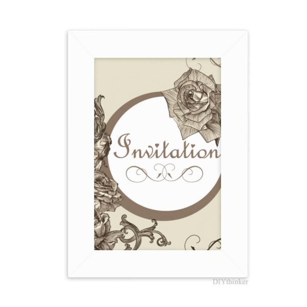 Cadre photo fleur rose antique 5x7 pouces, une idée cadeau idéale pour décorer un bureau