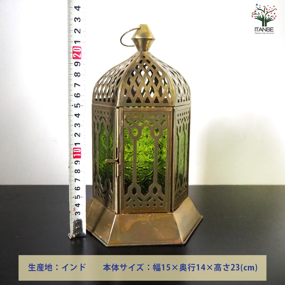 モロッコ製の真鍮（しんちゅう）ランプ ユニーク モロッコ製の真鍮