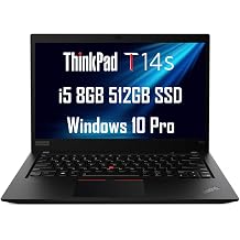 Lenovo ThinkPad T14s Business Laptop 14" FHD IPS, Intel 4-Core i5-10210U Beat i7-8565U, 8GB DDR4 RAM, 512GB PCIe SSD Backlit Keyboard, Fingerprint, Thunderbolt, Wi-Fi 6, Webcam, Windows 10 Pro