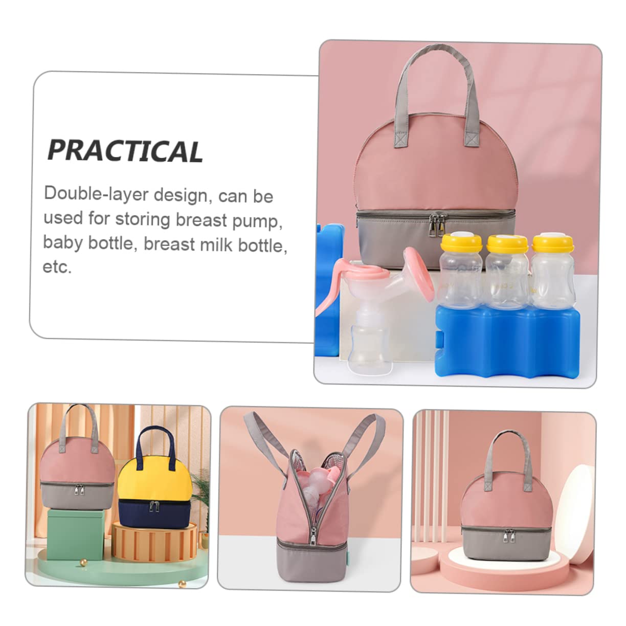 Abaodam Lot De 2 De Rangement pour Lait Maternel pour Biberons d'allaitement pour Conserver La Fraîcheur pour L'extérieur