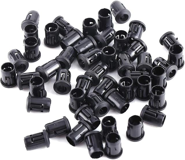 50Pcs LED Holder 5mm Light BuSocket LED Lamp Light-emitting Diode Holder Plastic Bezel Mount LED Clip Black(5mm)