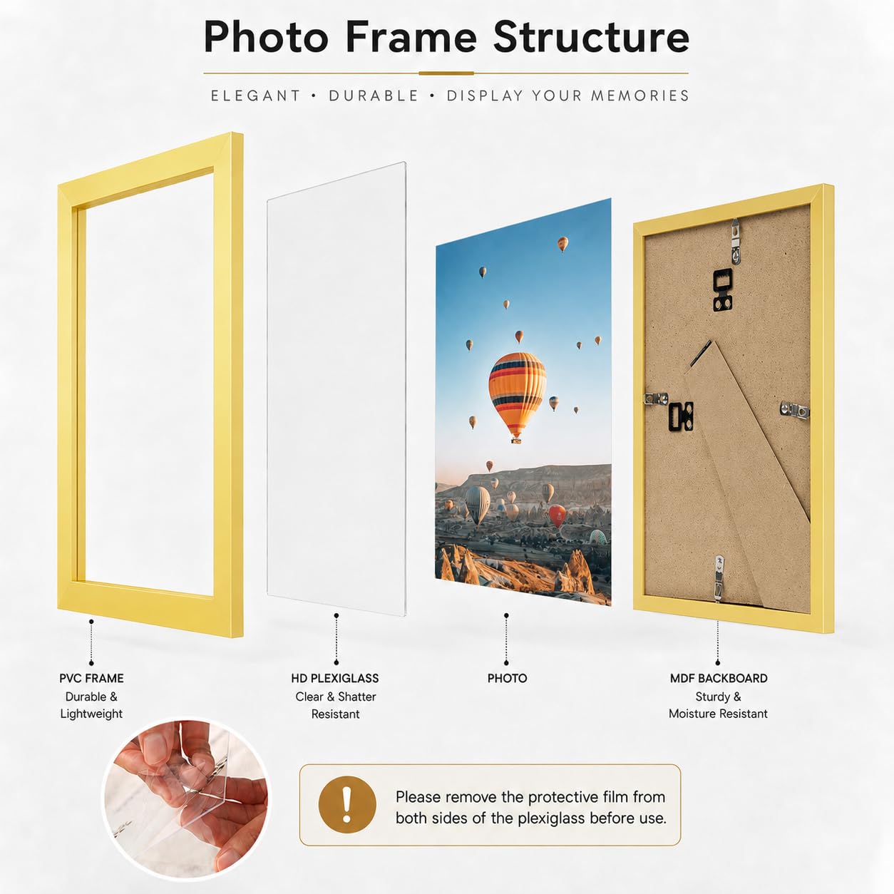 Amazon.co.jp: JCJMY 6x9インチ 写真フレーム 6枚セット ゴールド