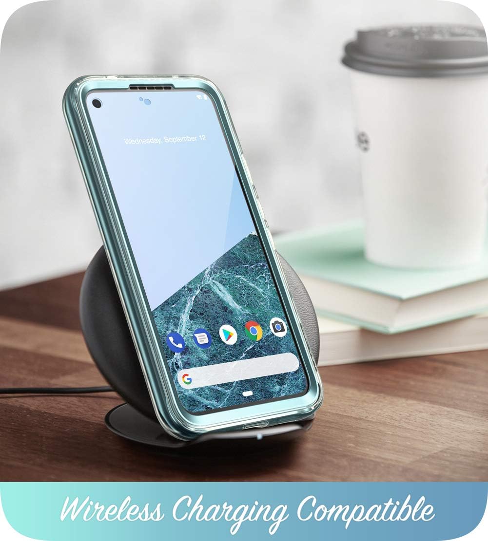 i-Blason Cosmo Series for Google Pixel 5 Case (2020), Slim Full-Body Stylish Protective Case with Built-in Screen Protector (Ocean), GooglePixel5-Cosmo-SP