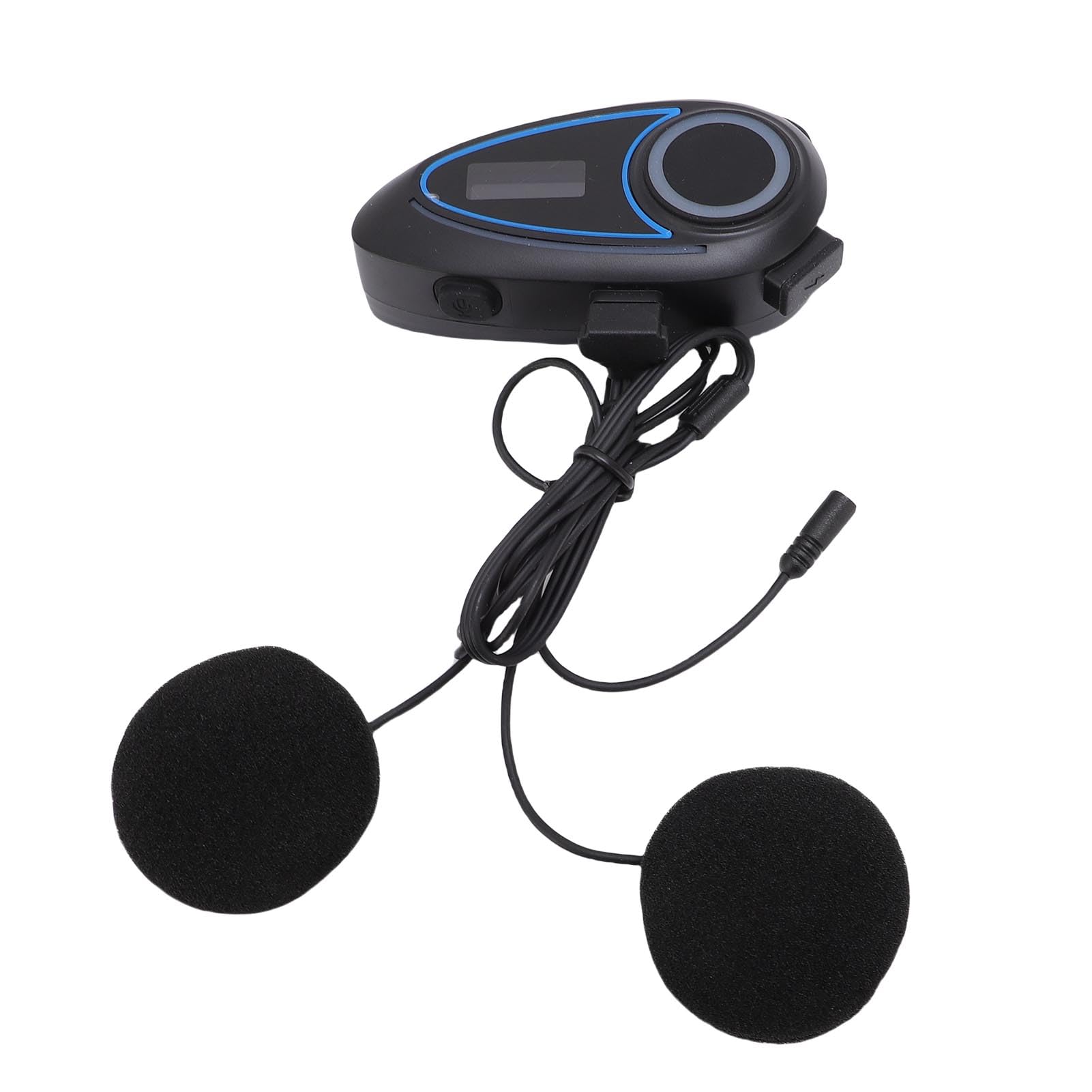 Jiawu Auricolare Bluetooth per Moto Suono Ad Alta fedeltà Display della Batteria Radio FM Incorporata per Lunghi Viaggi Altoparlante da 40 Mm