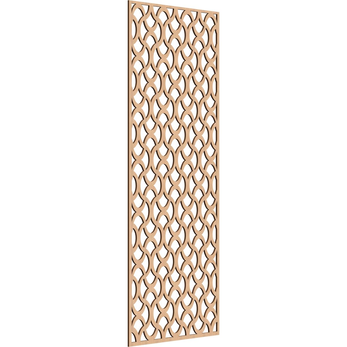 Resort Decorative Pierced Fretwork Wood Wall Panels, 27 3/8"W x 69 3/8"H x 1/4"T, Hickory