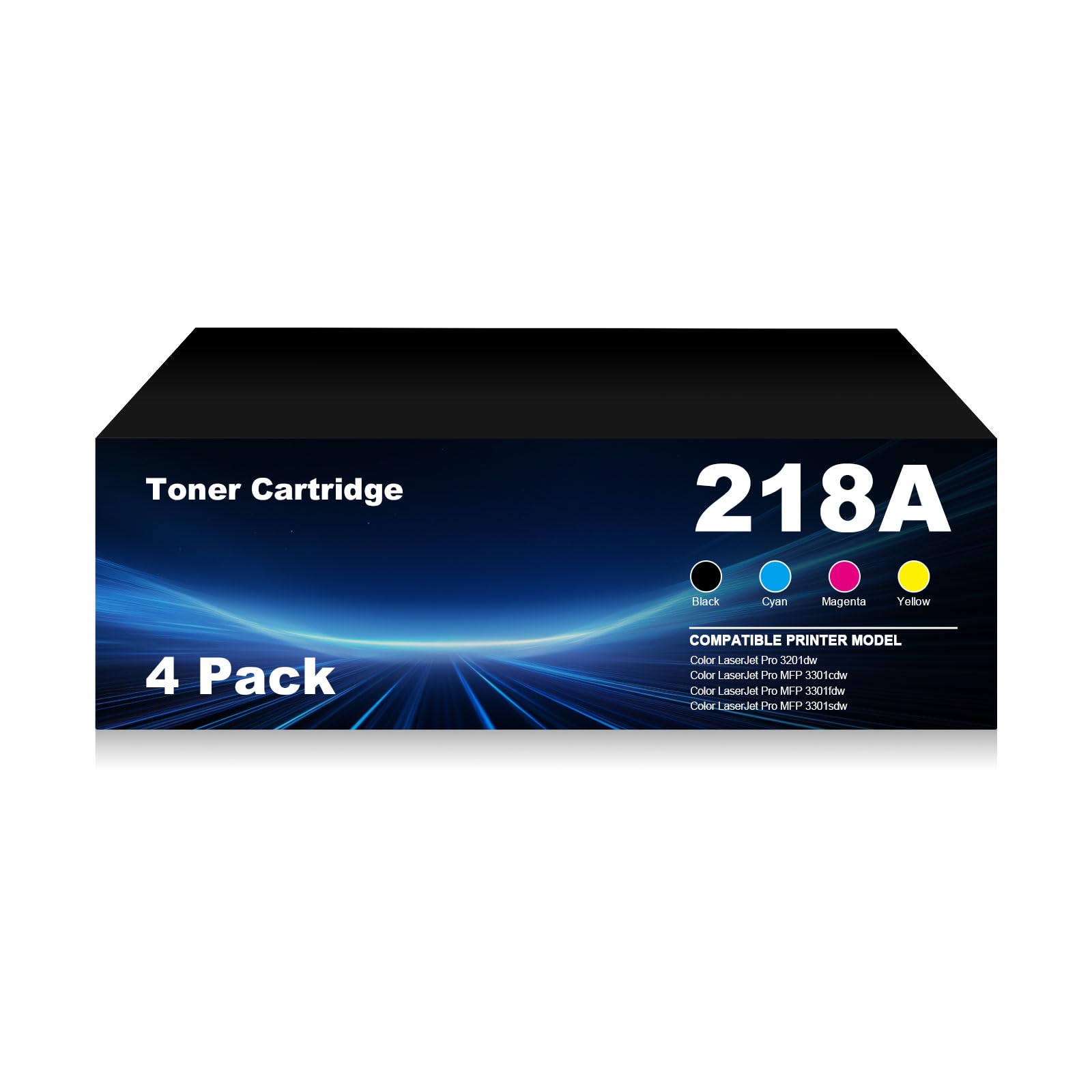 Heynnie Remanufactured 218A Toner Cartridge Replacement for HP W2180A W2181A W2182A W2183A 218X for 3201dw MFP 3301cdw 3301fdw 3301sdw Printer Printer